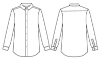 เสื้อเชิ้ตแขนยาวทรงเข้ารูป (ชาย)